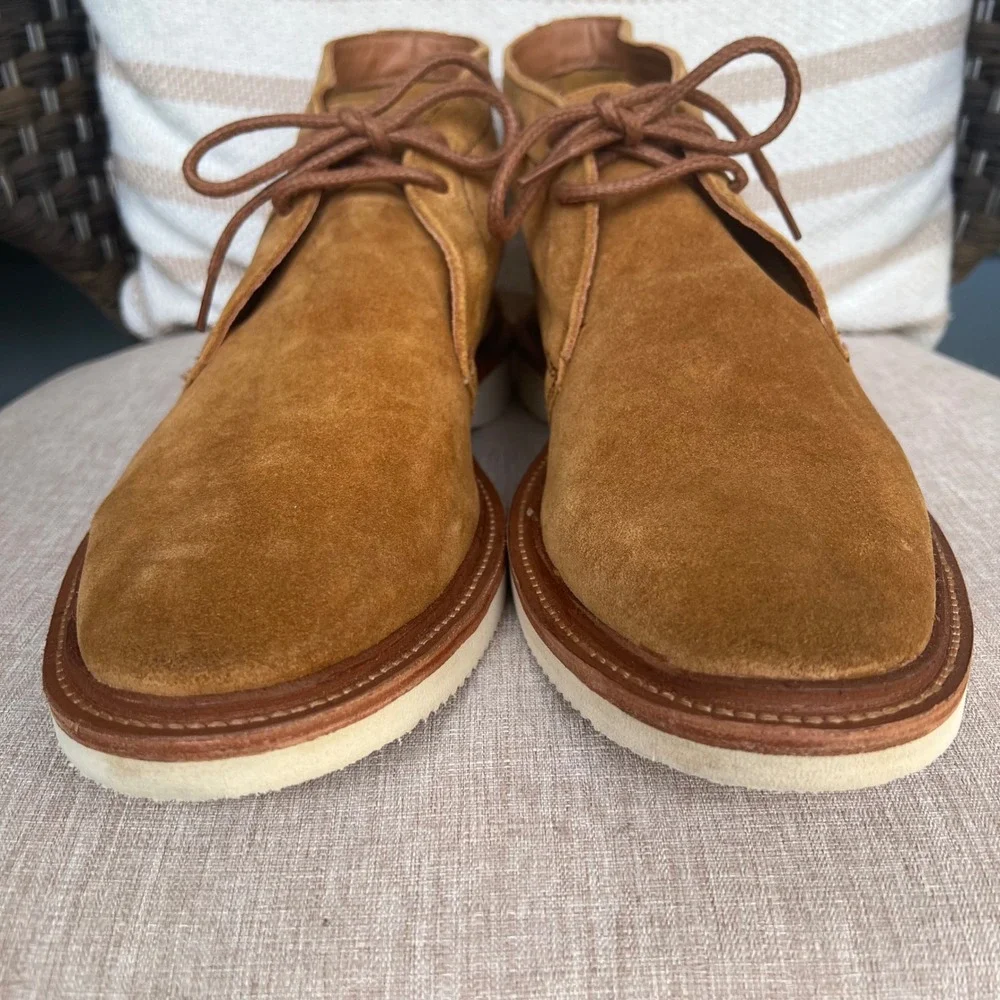 Frye Men's 12 Paul Weekend Chukka Boots Cognac Brown Suede 34807618ZB Americana - Picture 3 of 13